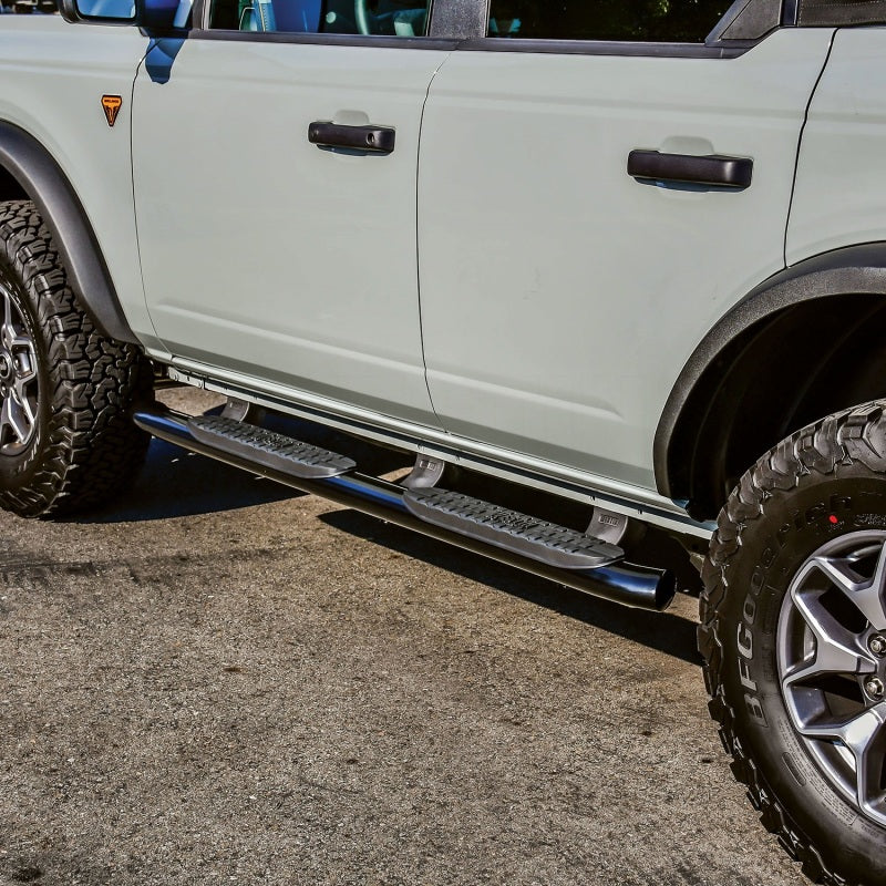 Westin 21-22 Ford Bronco (4-Door) PRO TRAXX 4 Oval Nerf Step Bars - Textured Black - Mammoth Racing -