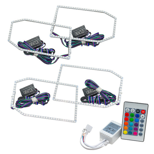 Oracle Chevy Silverado 14-15 Halo Kit Non-Projector Style - ColorSHIFT w/ Simple Controller - Mammoth Racing -
