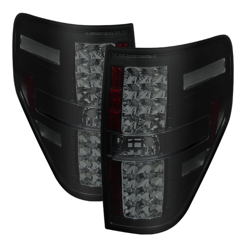 Spyder Ford F150 09-14 LED Tail Lights Black Smoke ALT-YD-FF15009-LED-BSM - Mammoth Racing -
