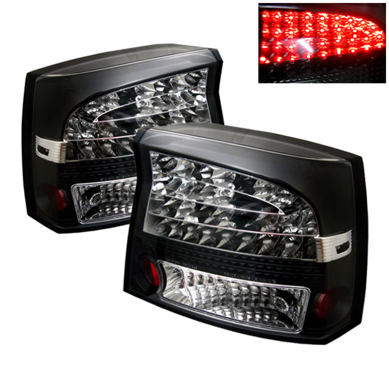 Spyder Dodge Charger 06-08 LED Tail Lights Black ALT-YD-DCH05-LED-BK - Mammoth Racing -