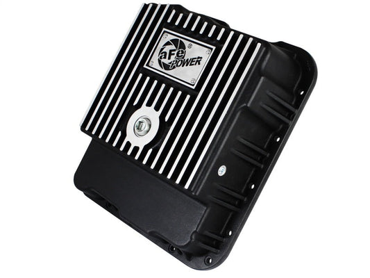 aFe Transmission Pan (Black w/ Machined Fins) GM Trucks 99-16 (4L60-E/4L60E/4L65E/4L70E/4L75E) - Mammoth Racing -