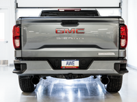 AWE Tuning 4th Gen GM 1500 5.3L 0FG Catback Split Rear Exit (Flat Bumper) - Dual Diamond Tips - Mammoth Racing -