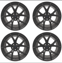 Ford Racing 15-20 Mustang19x10.5in & 19x11in Wheel Kit w/TPMS - Matte Black - Mammoth Racing -