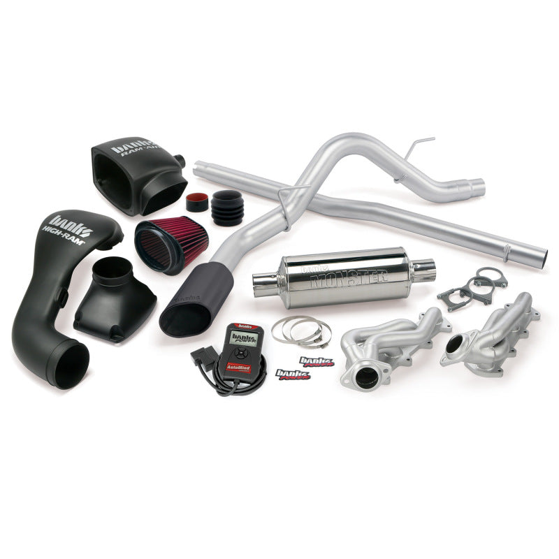 Banks Power 06-08 Ford 5.4L F-150 CCMB PowerPack System - SS Single Exhaust w/ Black Tip - Mammoth Racing -