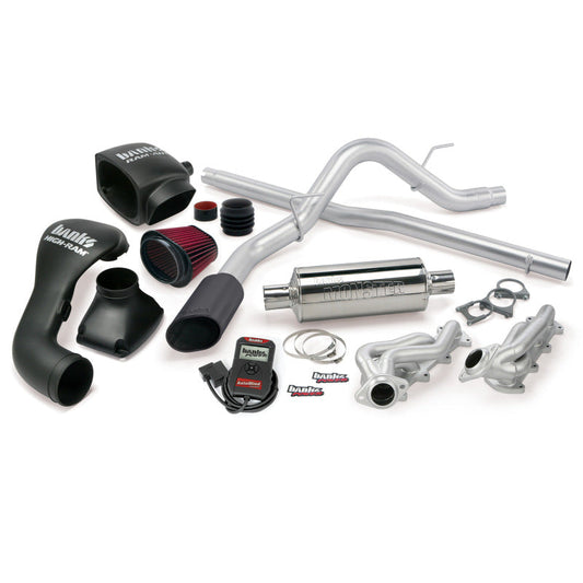 Banks Power 06-08 Ford 5.4L F-150 CCMB PowerPack System - SS Single Exhaust w/ Black Tip - Mammoth Racing -