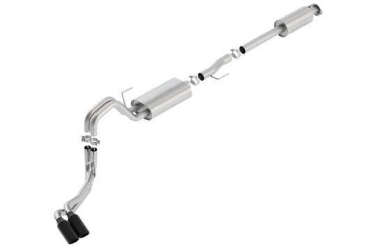 Borla 15-17 F-150 2.7L/ 3.5L EcoBoost/ 5.0L V8 4in. Tip Side Exit S-type Exhaust Black Chrome - My Store