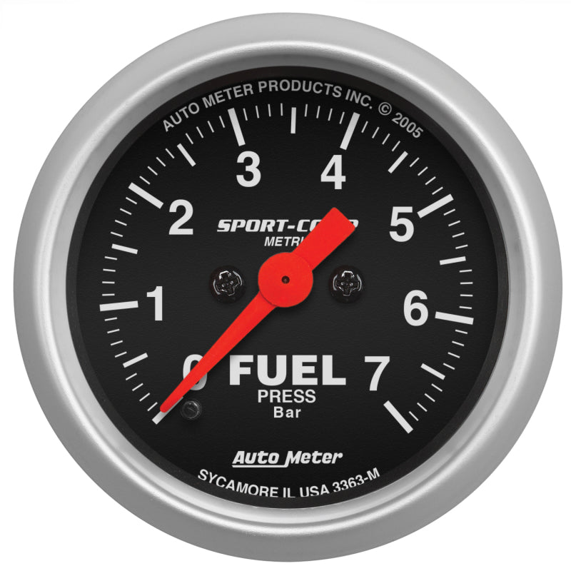 Autometer 2-1/16in 7bar Digital Stepper Motor Sport-Comp Fuel Pressure Gauge - My Store