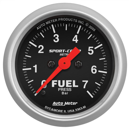 Autometer 2-1/16in 7bar Digital Stepper Motor Sport-Comp Fuel Pressure Gauge - My Store