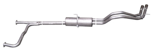 Gibson 04-09 Nissan Titan LE 5.6l 2.5in Cat-Back Dual Sport Exhaust - Stainless - Mammoth Racing -