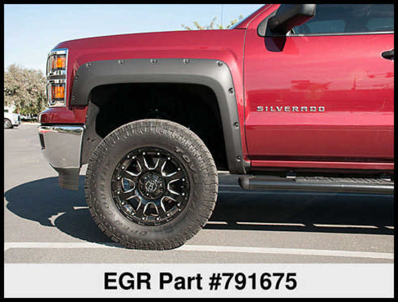 EGR 14+ Chev Silverado 5ft Bed Bolt-On Look Fender Flares - Set - Matte - Mammoth Racing -