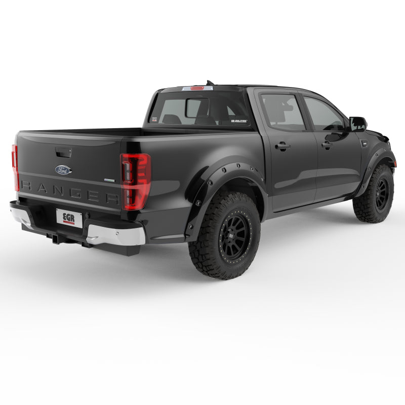 EGR 19-22 Ford Ranger Painted To Code Shadow Traditional Bolt-On Look Fender Flares Black Set Of 4 - Mammoth Racing -