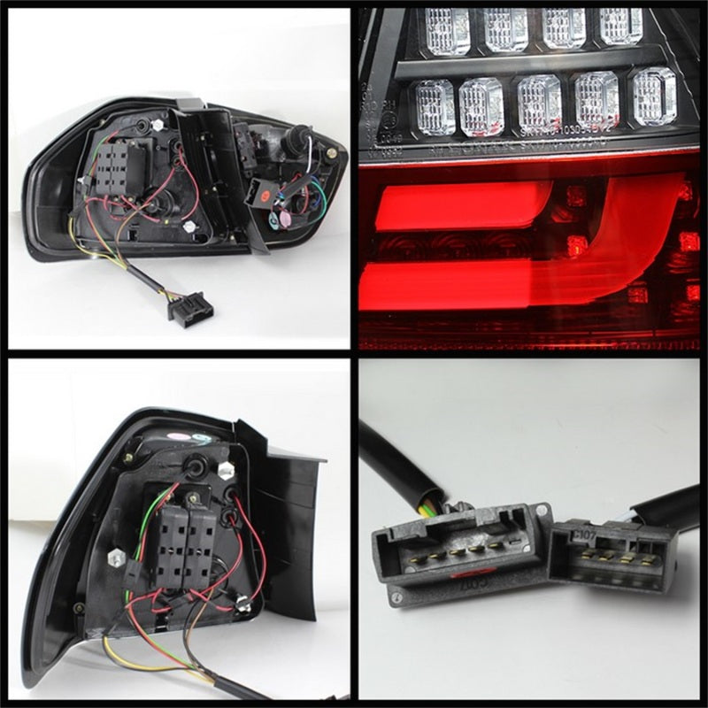 Spyder BMW E90 3-Series 06-08 4Dr LED Indicator LED Tail Lights Blk ALT-YD-BE9006-LBLED-G2-BK - Mammoth Racing -