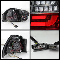 Spyder BMW E90 3-Series 06-08 4Dr LED Indicator LED Tail Lights Blk ALT-YD-BE9006-LBLED-G2-BK - Mammoth Racing -