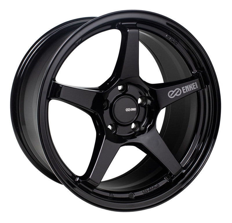 Enkei TS-5 17x9 5x100 45mm Offset 72.6mm Bore Gloss Black - Mammoth Racing -