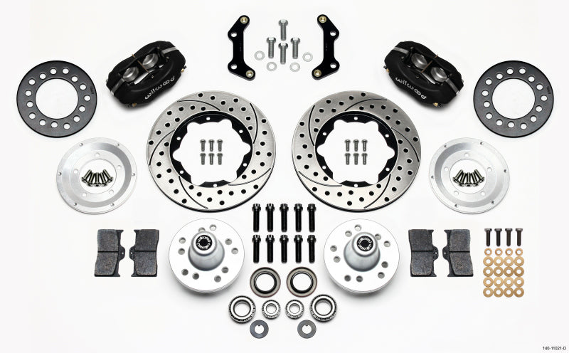 Wilwood Forged Dynalite Front Kit 11.00in Drilled 70-72 CDP B & E Body-Disc - Mammoth Racing -