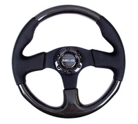 NRG Carbon Fiber Steering Wheel (315mm) Leather Trim w/Black Stitching - My Store