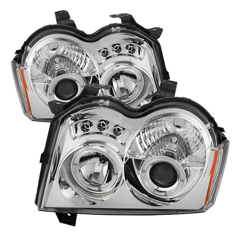 Spyder Jeep Grand Cherokee 05-07 Projector Headlights LED Halo LED Chrm Low 9006 PRO-YD-JGC05-HL-C - Mammoth Racing -