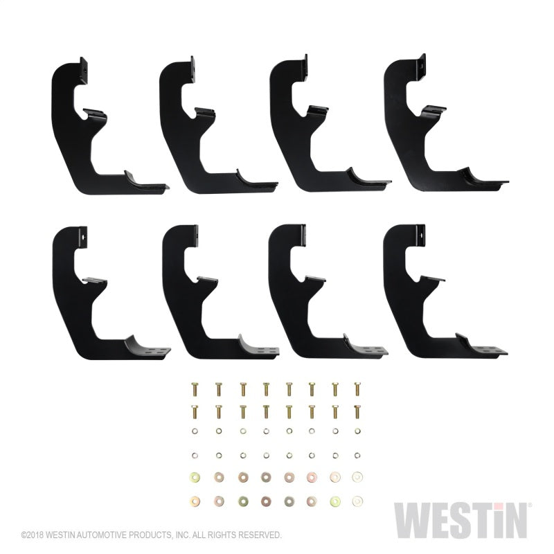 Westin 2019 Chevrolet Silverado/Sierra 1500 Double/CC Premier Oval Nerf Step Bar Mount Kit - Black - Mammoth Racing -