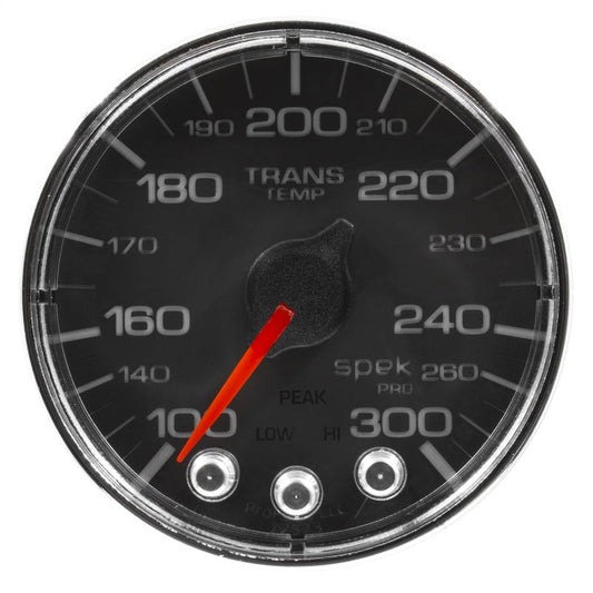 Autometer Spek-Pro Gauge Water Temp 2 1/16in 300f Stepper Motor W/Peak & Warn Blk/Chrm - My Store