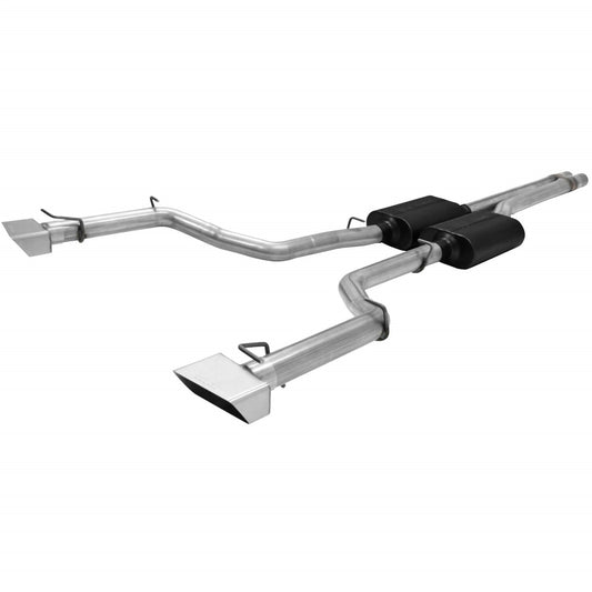 Flowmaster 817499 American Thunder 409s Stainless Steel Dual Rear Exit Cat-Back Exhaust System with Moderate/Aggressive Sound