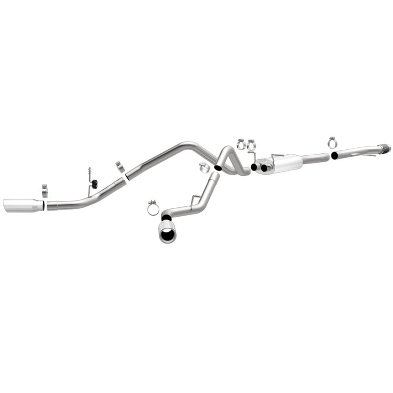 Magnaflow 14 Chev Silverado V8 5.3l Cc/ec Cab Dual Split Behind Rear Tires Exit SS Cat Back Perf Exh - Mammoth Racing -
