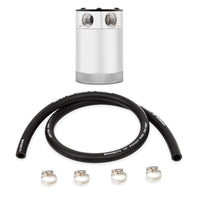 Mishimoto Compact Baffled Oil Catch Can - 2-Port - Polished - Mammoth Racing -
