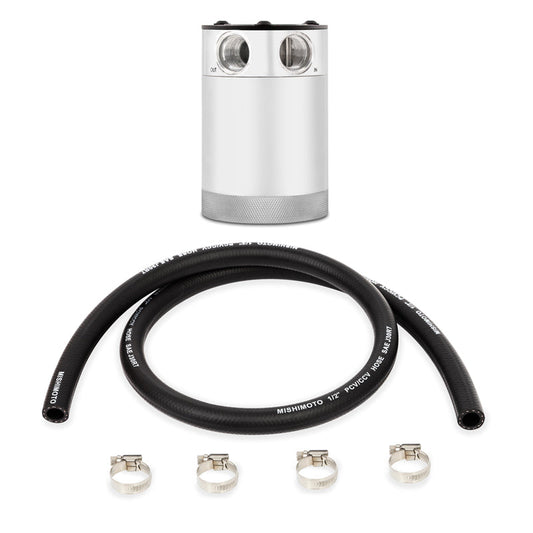 Mishimoto Assembled Universal 2-Port Catch Can Polished w/ Hose - Mammoth Racing -