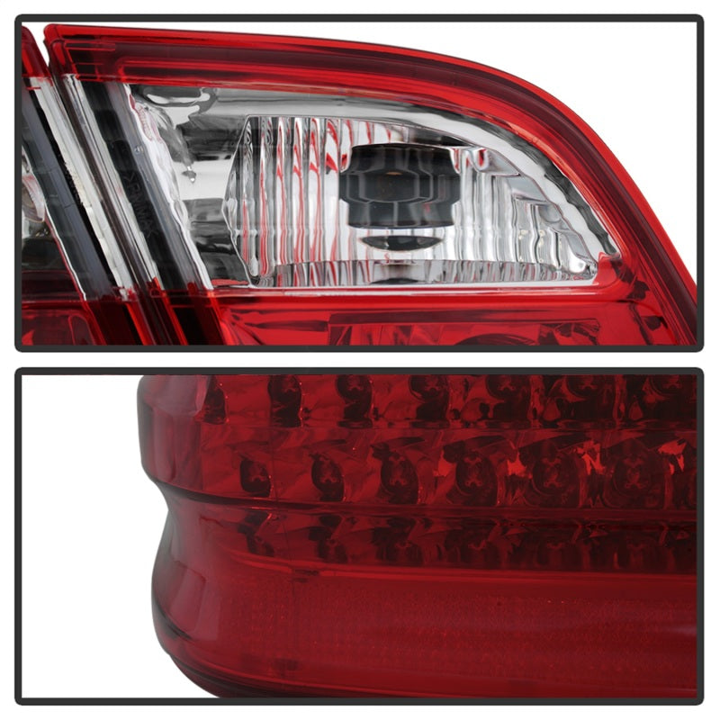Xtune Mercedes Benz W210 E-Class 96-02 LED Tail Lights Red Clear ALT-CL-MBW210-LED-RC - Mammoth Racing -