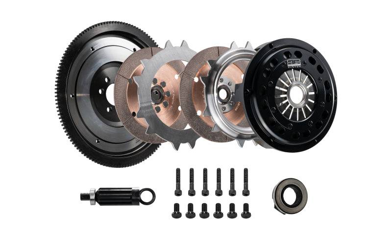 DKM Clutch 98-06 BMW 320i 215mm Ceramic Twin Disc MRX Clutch Kit w/Flywheel (850 ft/lbs Torque) - Mammoth Racing -