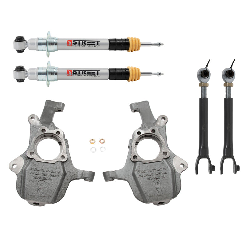 Belltech 21+ GM SUV SWB Only Front and Rear Lowering Kit w/ Street Performance Struts - Mammoth Racing -