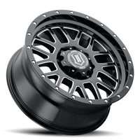 Icon Alpha 20x9 5x150 16mm Offset 5.625in BS Gloss Black Milled Spokes Wheel - Mammoth Racing -