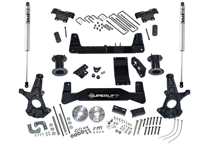 Superlift 14-18 Chevy Silv 1500 4WD 6.5in Lift Kit w/ Alum/Steel Control Arms w/ Fox 2.0 Shocks - Mammoth Racing -