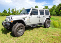 N-Fab Podium LG 2018 Jeep Wrangler JL 4DR SUV - Full Length - Tex. Black - 3in - Mammoth Racing -