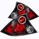 ANZO 2001-2003 Honda Civic Taillights Black w/ Halo - My Store
