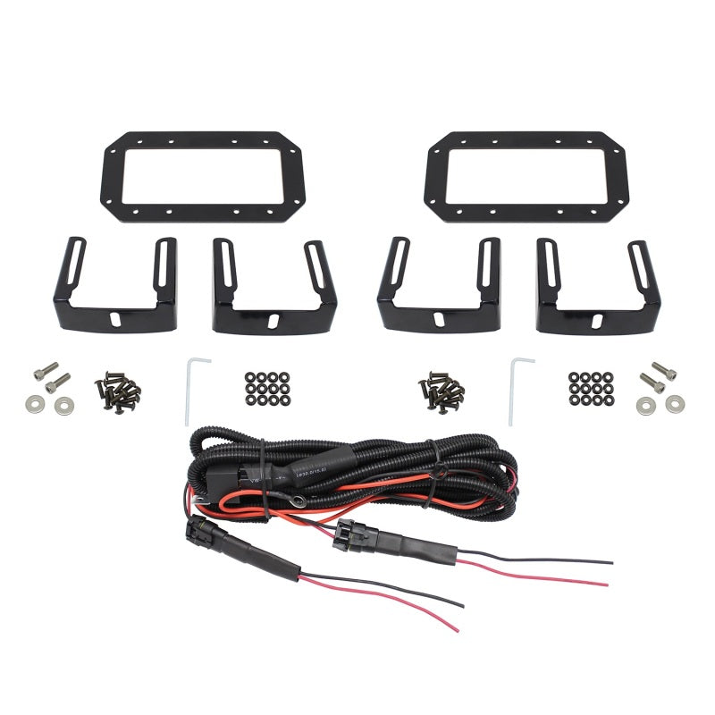 Westin HDX Flush Mount B-FORCE LED Light Kit (Set of 2) w/wiring harness - Black - Mammoth Racing -