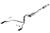 Borla F-150 2021 5.0L 4dr CC SB EC STB Lariat/KR/Pltm/LTD 3/2.25 SRE Cat-Back Touring Black CHR Tips - My Store