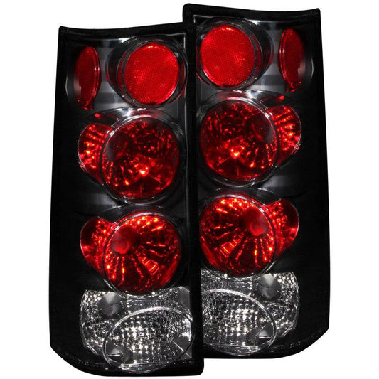 ANZO 1996-2002 Gmc Savana Taillights Black - My Store