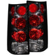 ANZO 1996-2002 Gmc Savana Taillights Black - My Store