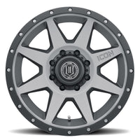 Icon Rebound 20x9 8x6.5in 12mm Offset 5.5in BS Titanium Wheel - Mammoth Racing -