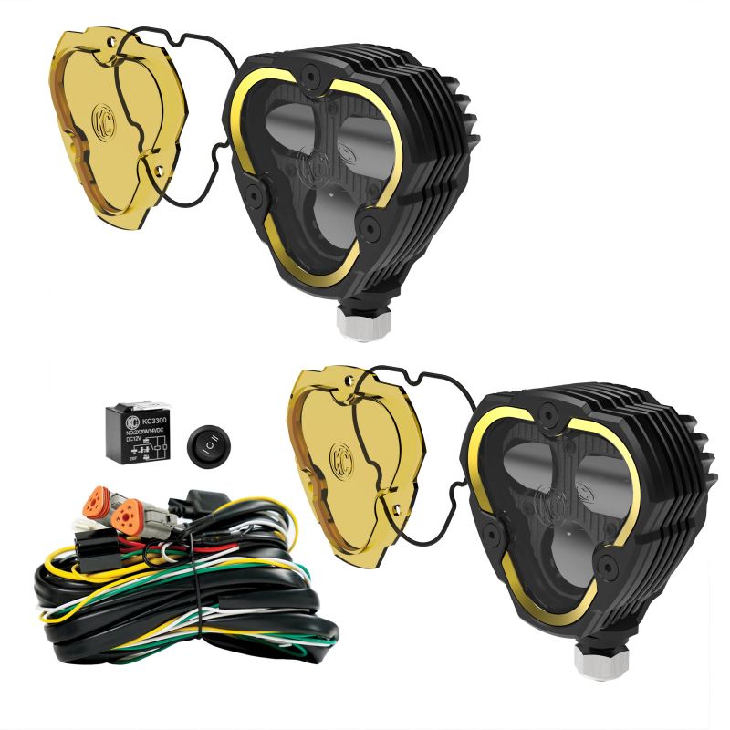 KC HiLiTES Flex ERA 3 Dual Mode SAE Fog Lights - 2-Light Master Kit - Mammoth Racing -