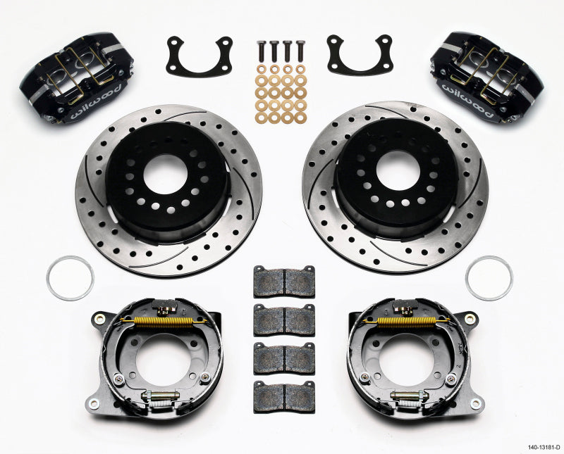 Wilwood Dynapro Lug Mount P/S Park Brake Kit Drilled New Big Ford 2.50in Offset - Mammoth Racing -