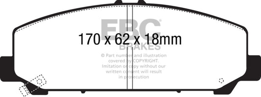 EBC 06-07 Infiniti QX56 5.6 (Akebono) Extra Duty Front Brake Pads - My Store