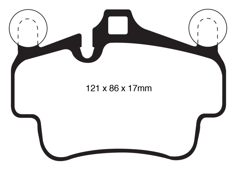 EBC 07-08 Porsche 911 (997) (Cast Iron Rotor only) 3.6 Carrera 2 Redstuff Front Brake Pads - My Store