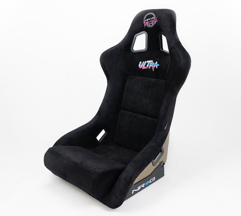 NRG FRP Bucket Seat ULTRA Edition - Large (Black Alcantara/Gold Glitter Back) - My Store
