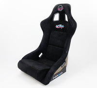 NRG FRP Bucket Seat ULTRA Edition - Large (Black Alcantara/Gold Glitter Back) - My Store