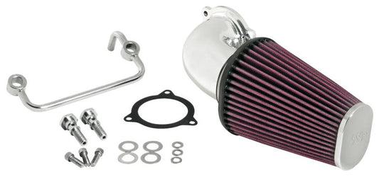 K&N 08-10 Harley Davidson Touring Models Performance Intake Kit - Bright Aluminized - Mammoth Racing -