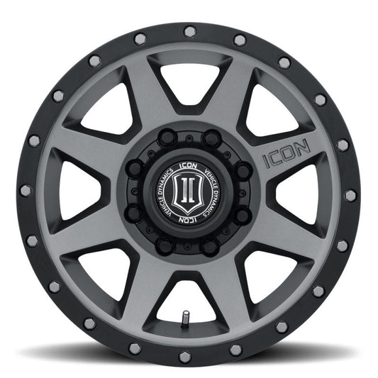 Icon Rebound HD 18x9 8x180 12mm Offset 5.5in BS 124.2mm Bore Titanium Wheel