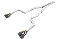 AWE Tuning 2017+ Dodge Challenger 5.7L Track Edition Exhaust - Diamond Black Quad Tips - Mammoth Racing -