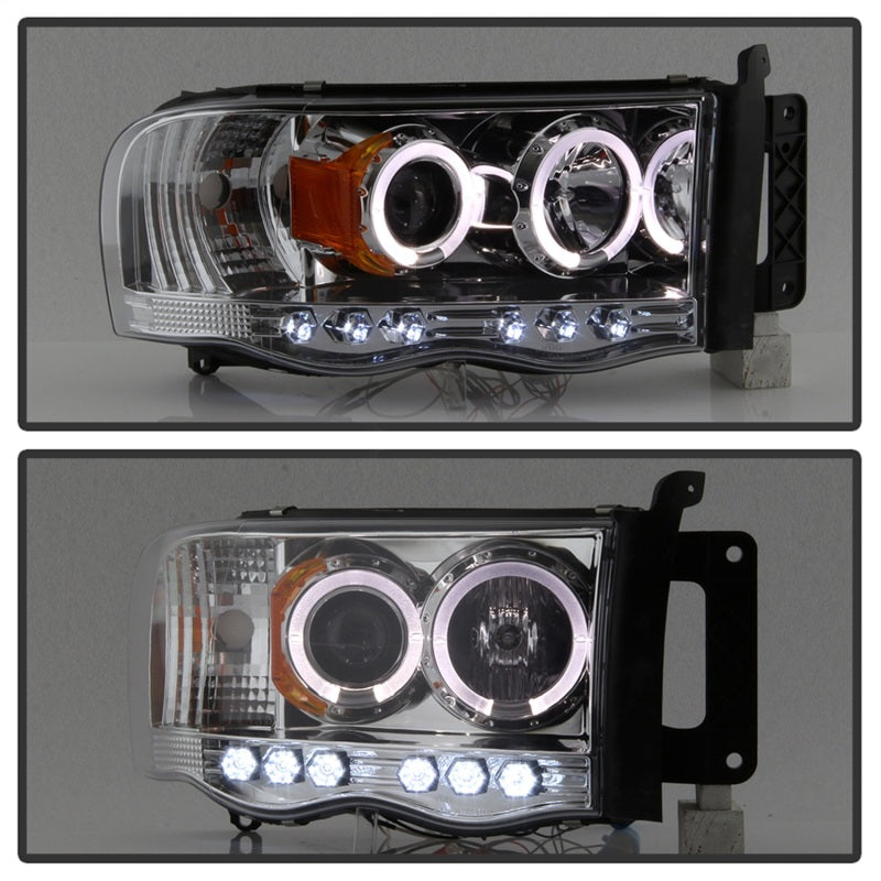 Spyder Dodge Ram 1500 02-05/Ram 2500 03-05 Projector Headlights LED Halo LED Chrm PRO-YD-DR02-HL-C - Mammoth Racing -