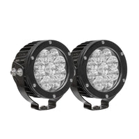 Westin Axis LED Auxiliary Light 4.75 inch Round Flood w/3W Osram (Set of 2) - Black - Mammoth Racing -